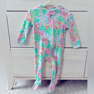Pottery Barn x Lilly Pulitzer infant zipper footie